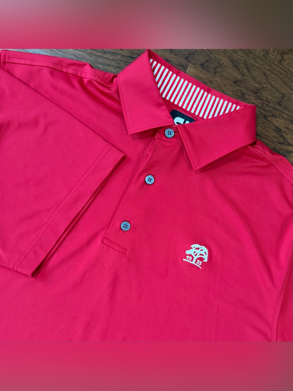 FootJoy Men’s Polo Shirt Red Large Performance Stretch Golf Logo